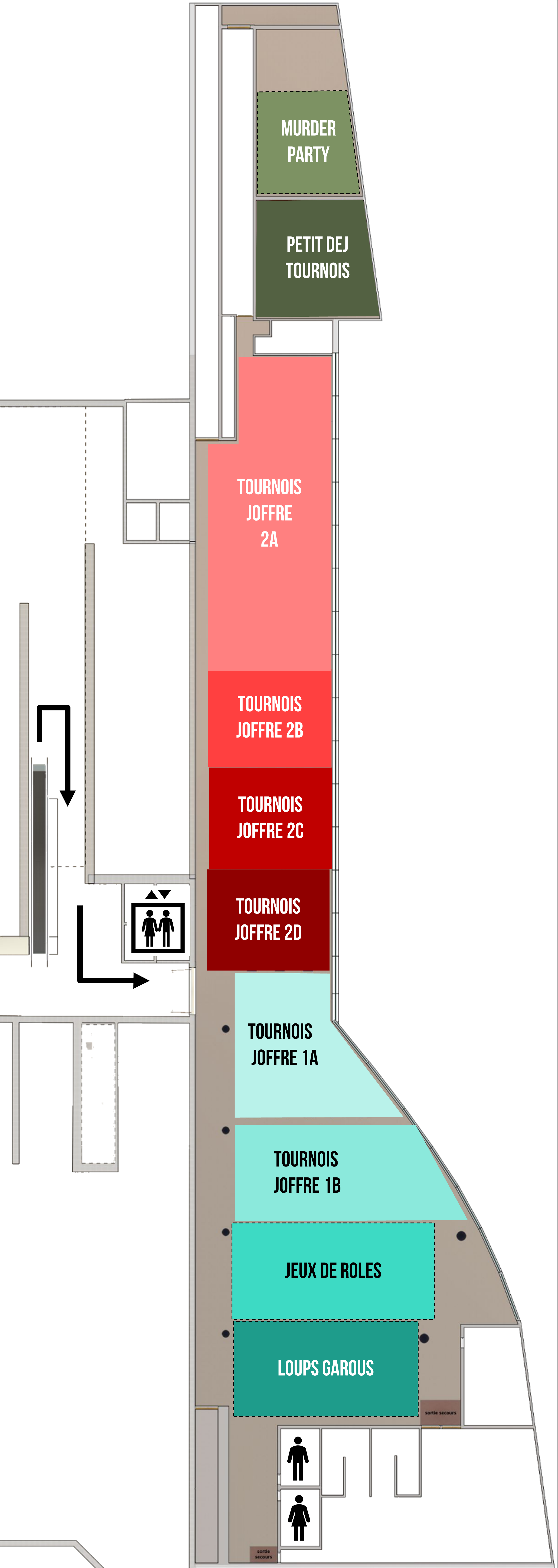 Plan du Corum interactif – Niveau Joffre